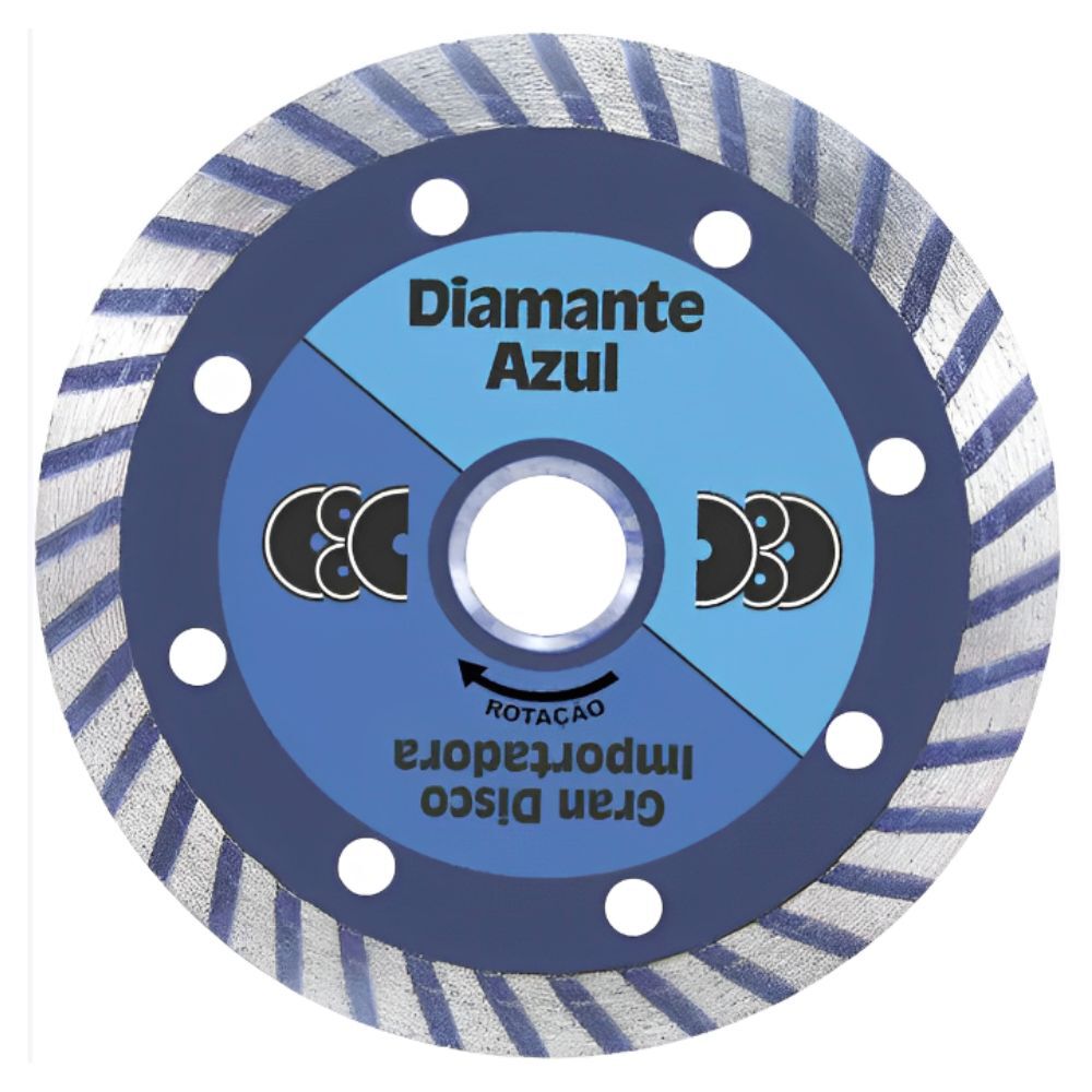 Disco de Corte Diamantado Turbo Seco 4" 110x20mm Diamante Azul